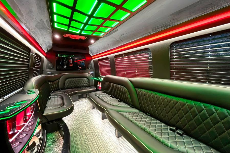 14 PAX Mercedes Benz Sprinter White Limousine Small Photo (19)