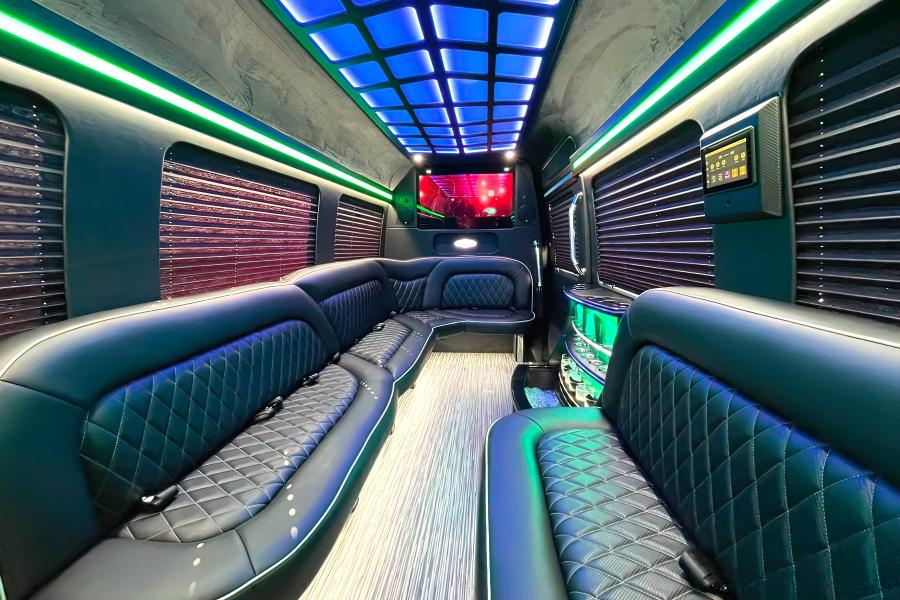 14 PAX Mercedes Benz Sprinter White Limousine Small Photo (19)