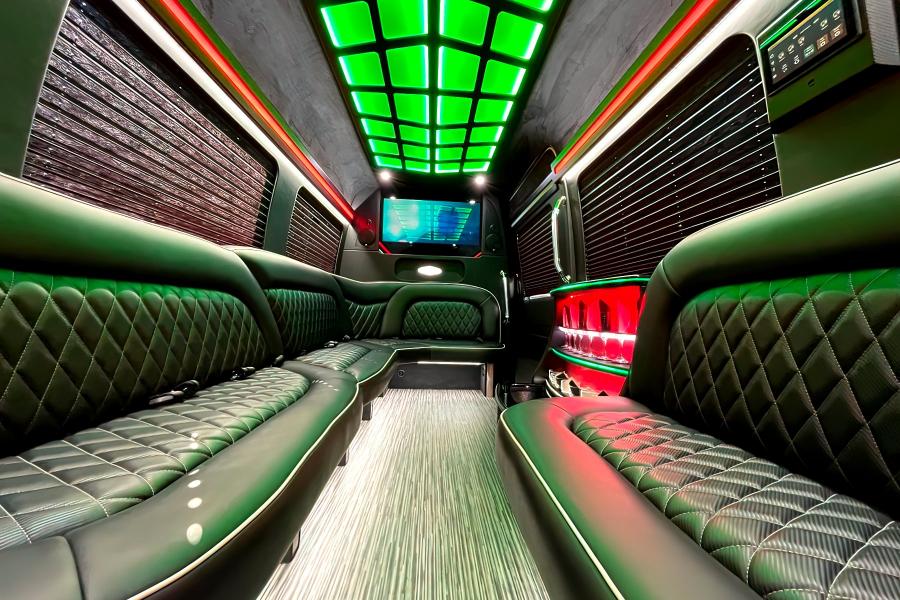14 PAX Mercedes Benz Sprinter White Limousine Small Photo (19)
