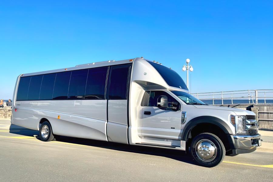 24 PAX Party Bus Limo Silver Photo
