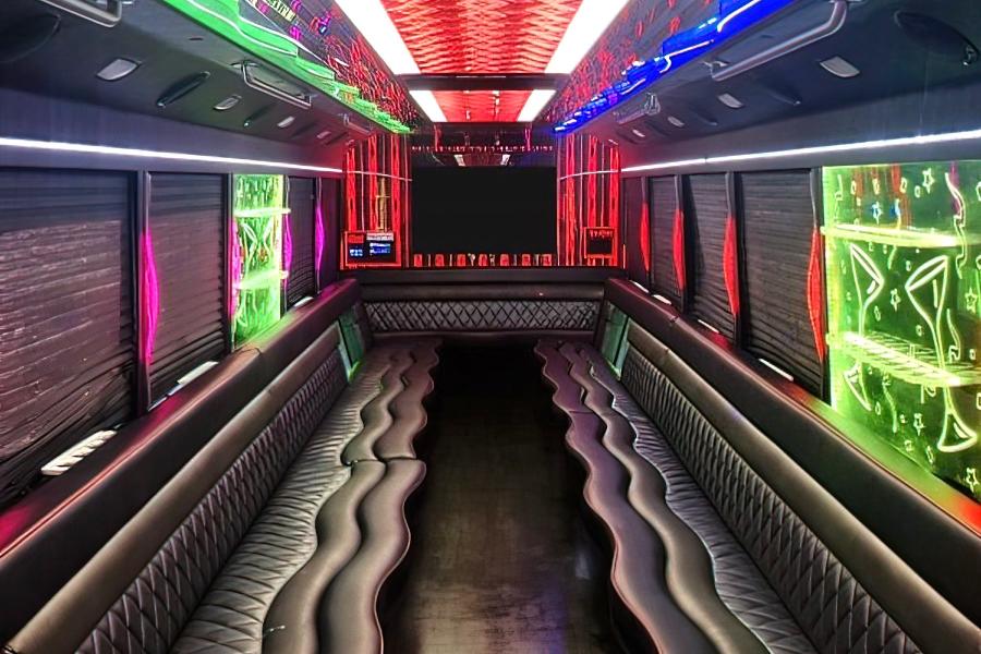 42 Passenger Limo Party Bus With Bathroom Photo